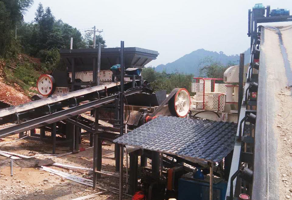 福建三明胡總購買鳴遠重工的破碎生產線現場